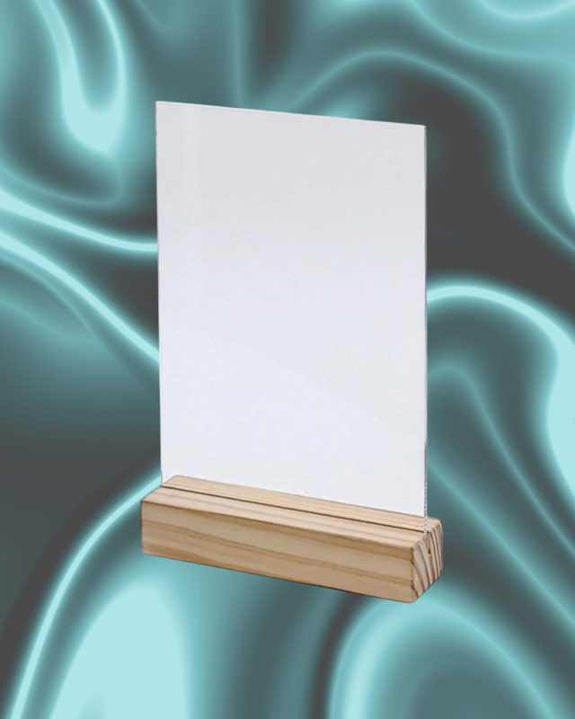 Cadre plexi support bois