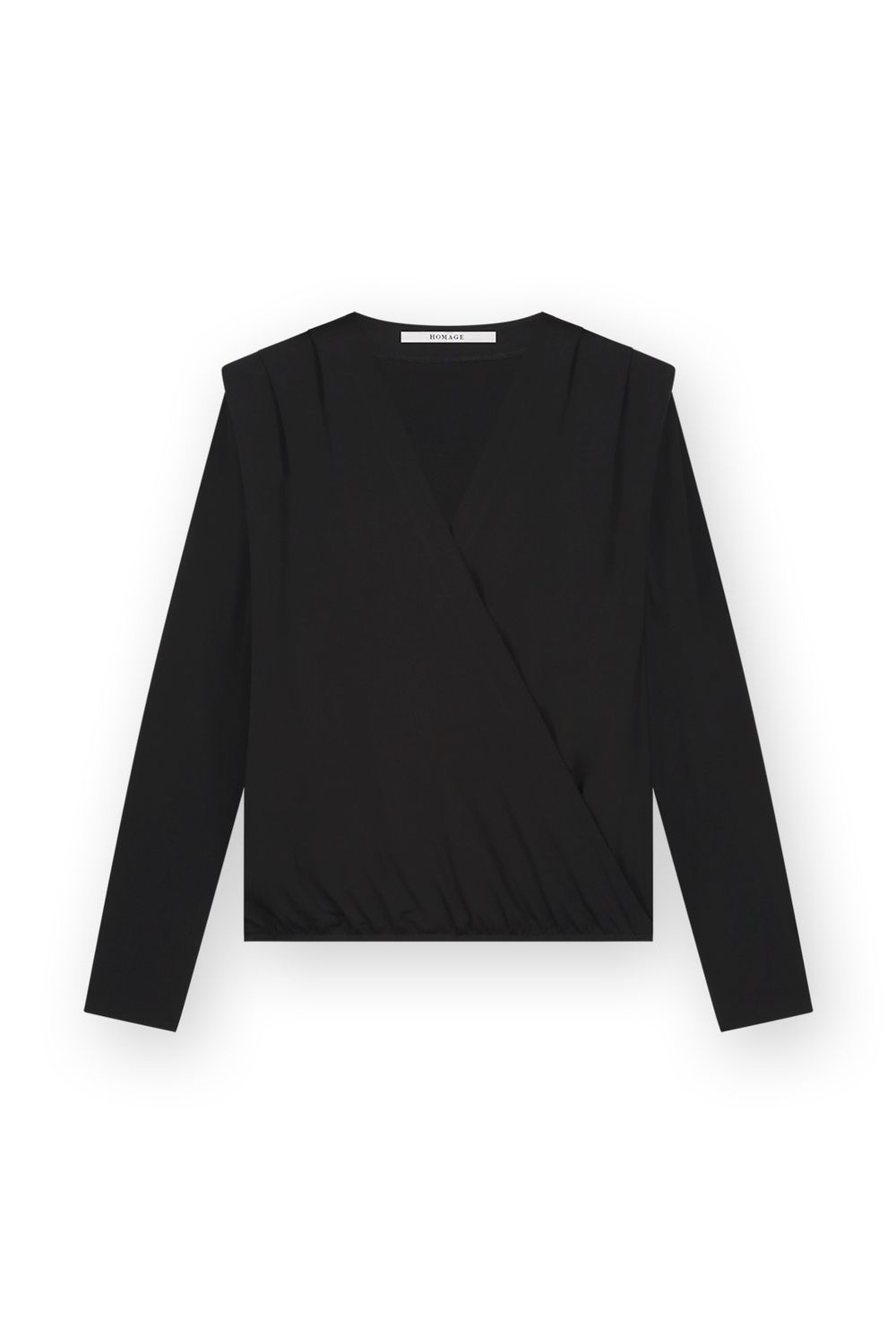 Flowy Cross Over blouse Black