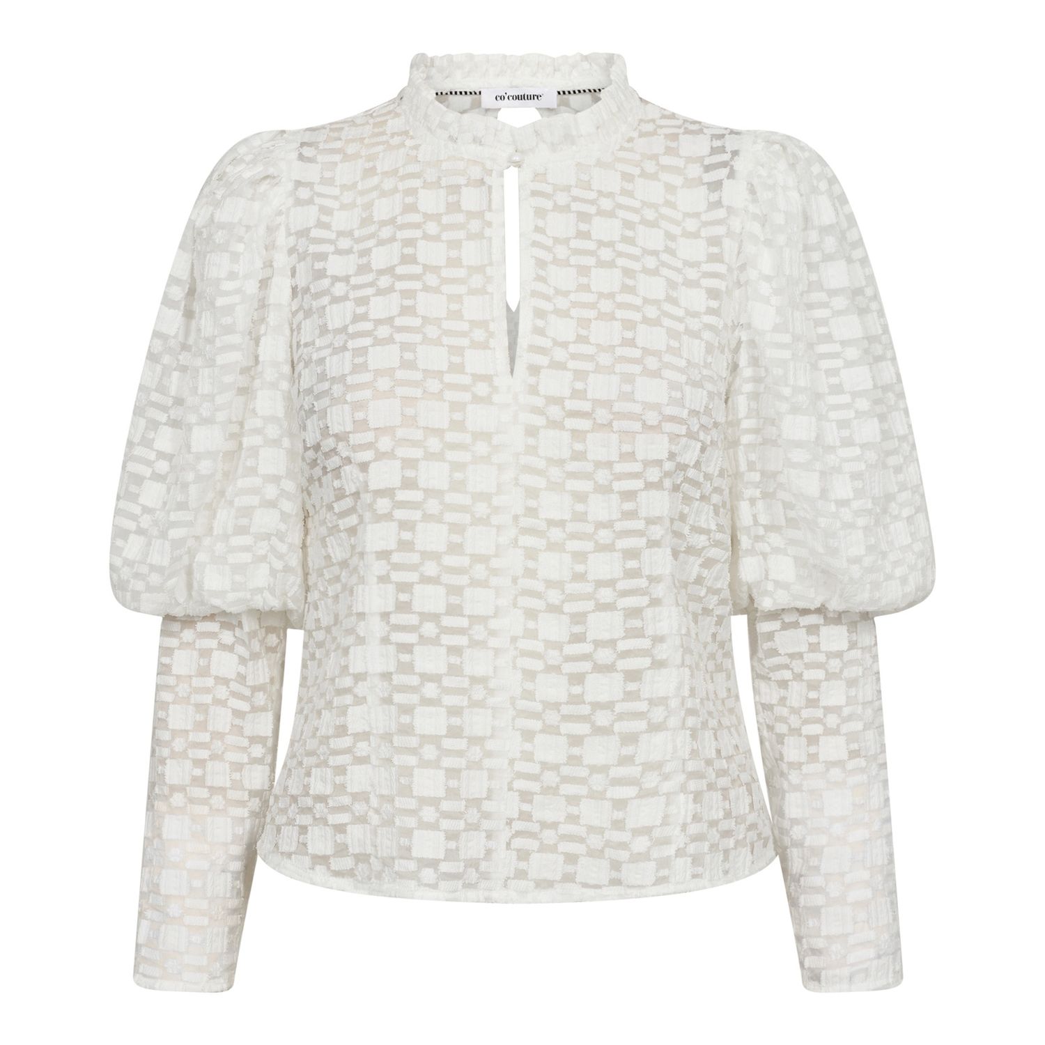 ElinorCC Open Back Blouse White