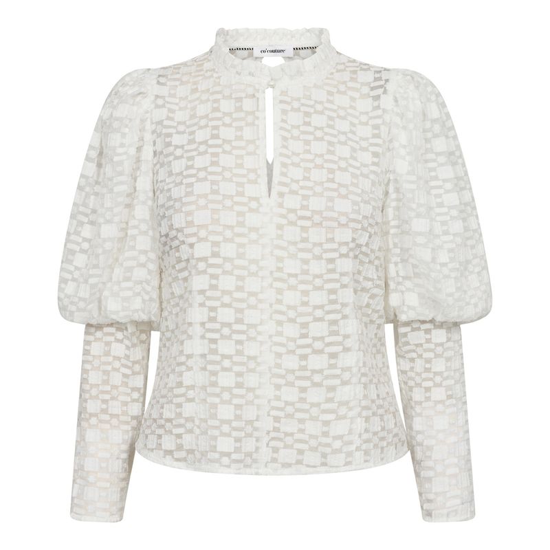 ElinorCC Open Back Blouse White