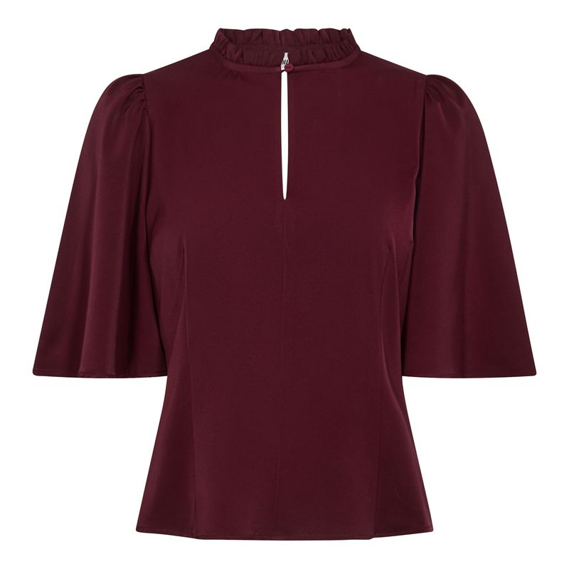 AdnaCC Open Back SS Blouse