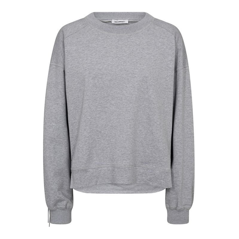 StudCC Fringe Sweat Light Grey