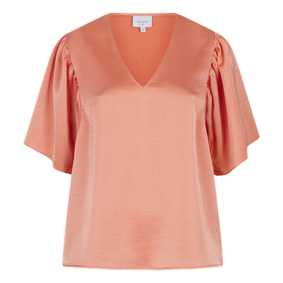 Arvi Satin Butterfly Sleeve Top