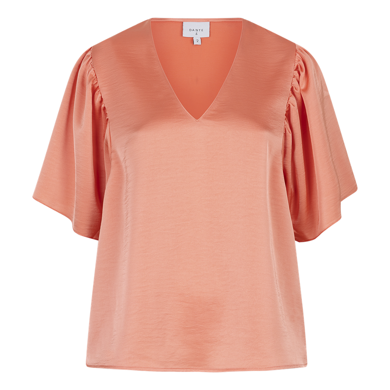 Arvi Satin Butterfly Sleeve Top