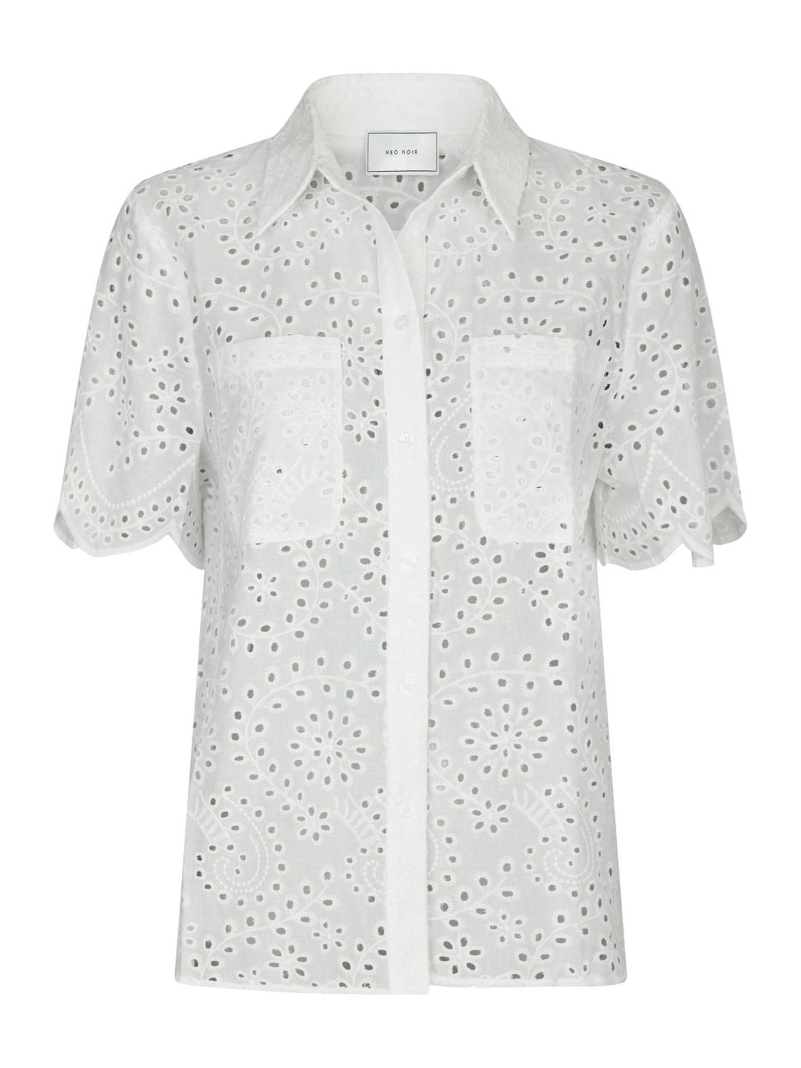 Gessie Embroidery Shirt White