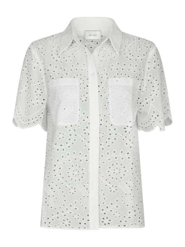 Gessie Embroidery Shirt White