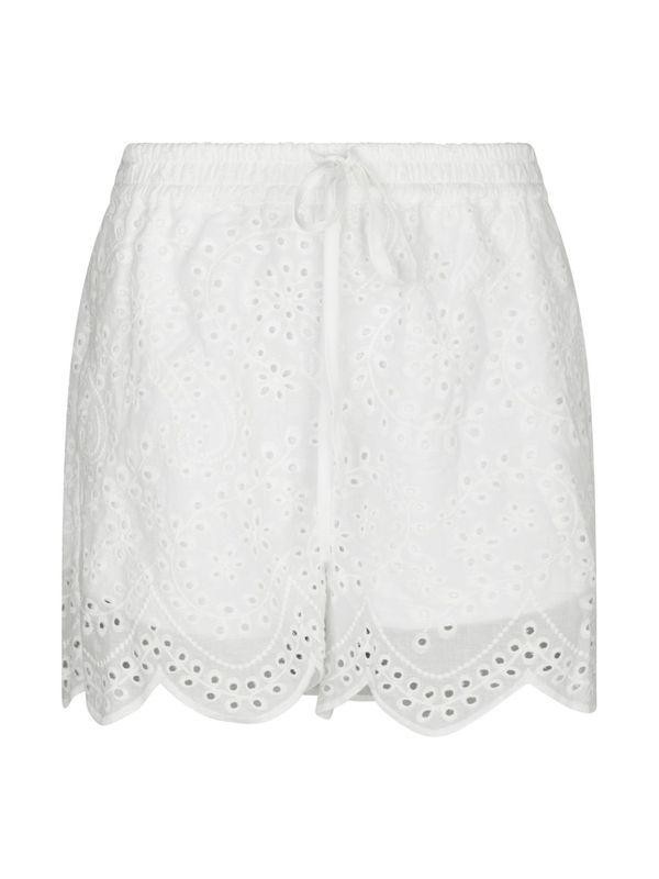 Senna Embroidery Shorts White