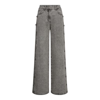 Side Panel Button Jeans