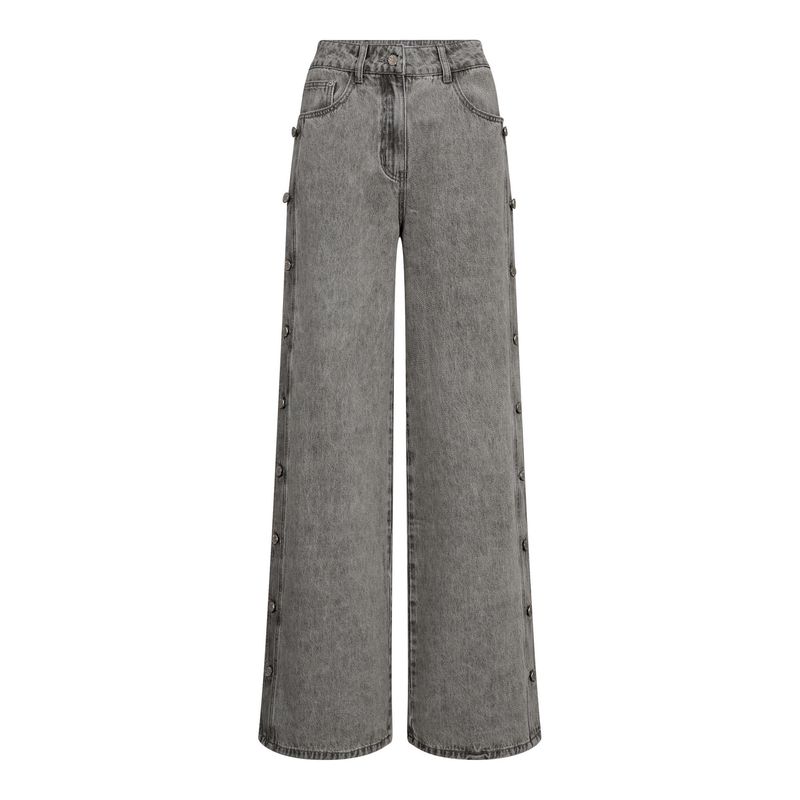 Side Panel Button Jeans