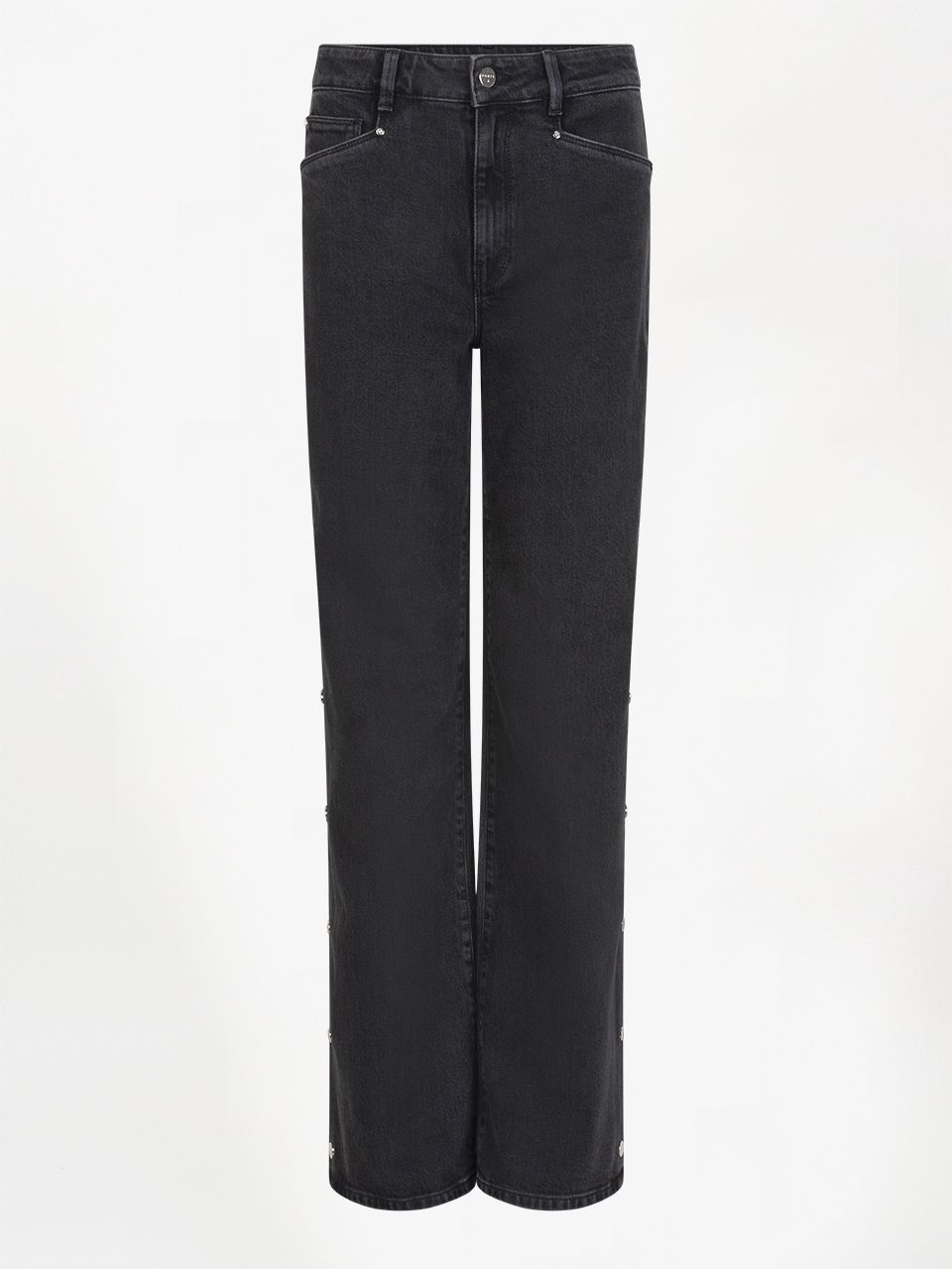 Belvina Button Washed Black