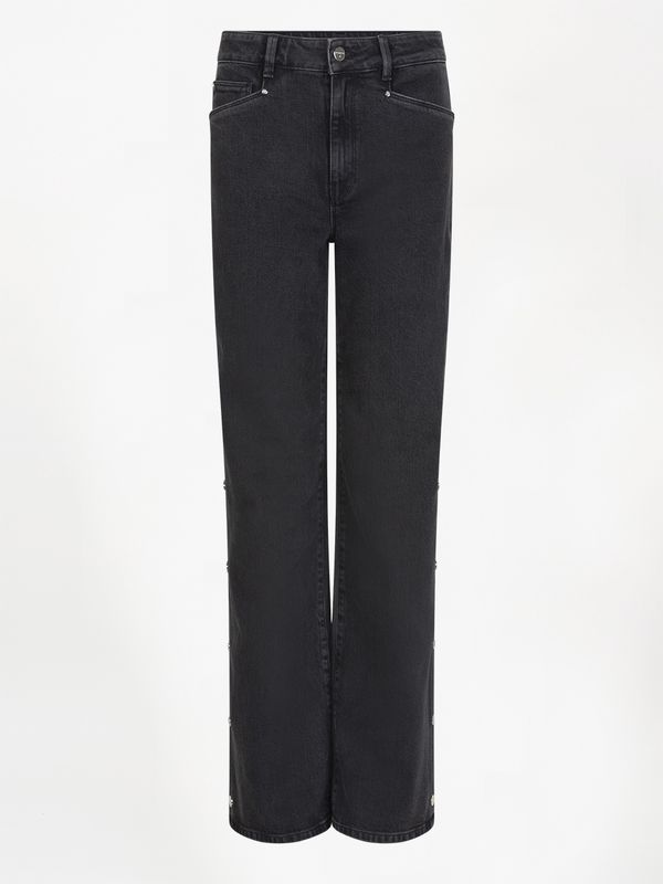 Belvina Button Washed Black