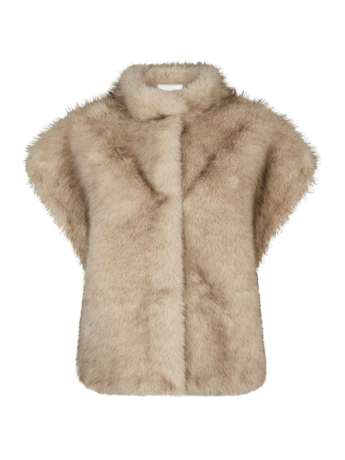 Kevini Faux Fur Vest Beige