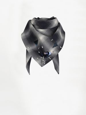 Brona Embellished Check Scarf