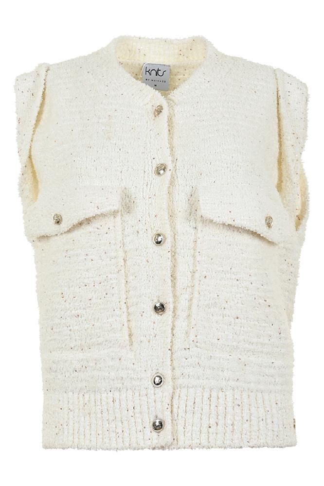 Remi Vest Off White gold