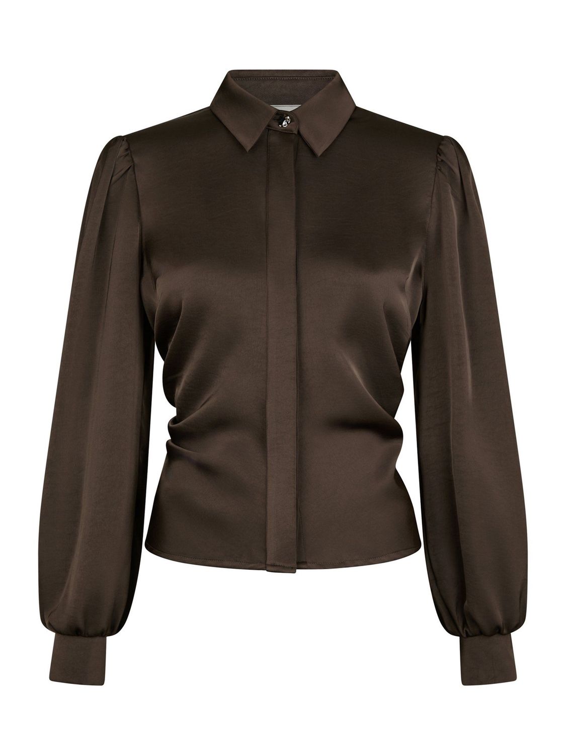 Fransala Heavy Sateen Shirt Dark Brown