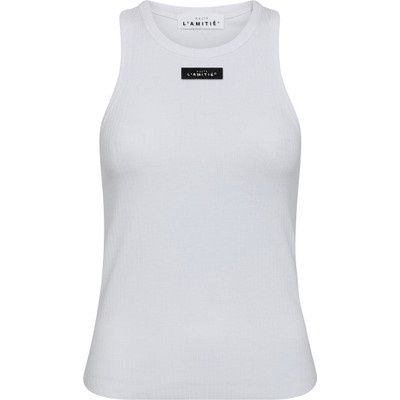 Rib Badge Tank White