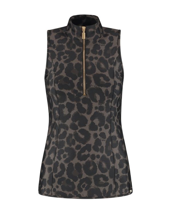 Rosy Sleeveless Top Leopard Cacao