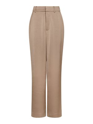 Emmett Heavy Sateen Pants Dark Taupe