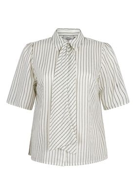 Veronne Stripe Tie Les Blancs