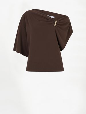 Gou Drapey Top Chocolate Brown