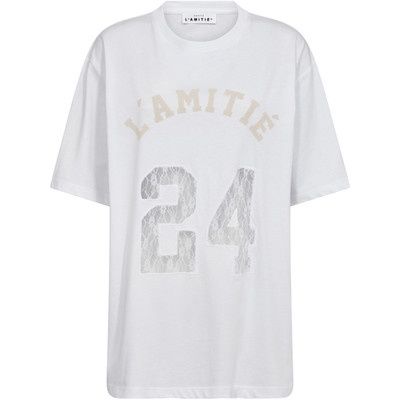 24 Lace Number Tee White