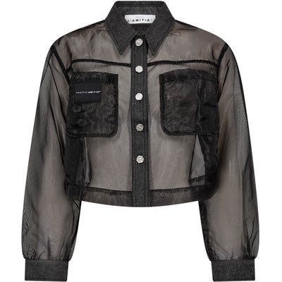 Organza Crop Denim Black