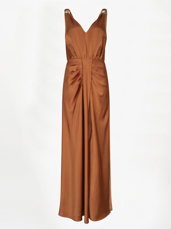 Marcia Satin Maxi Dress Sunset Orange