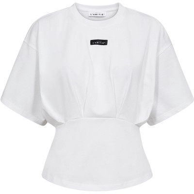Romie Pleat Tee White