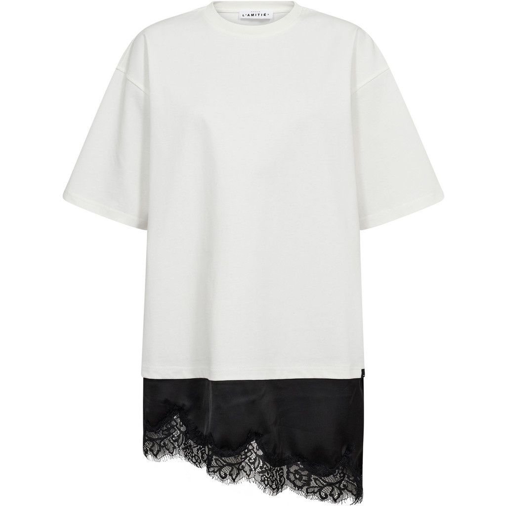 Loose Mix Lingerie Tee Off-White