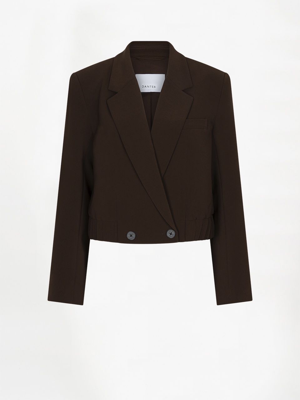 Reilley Cropped Blazer Expresso Brown