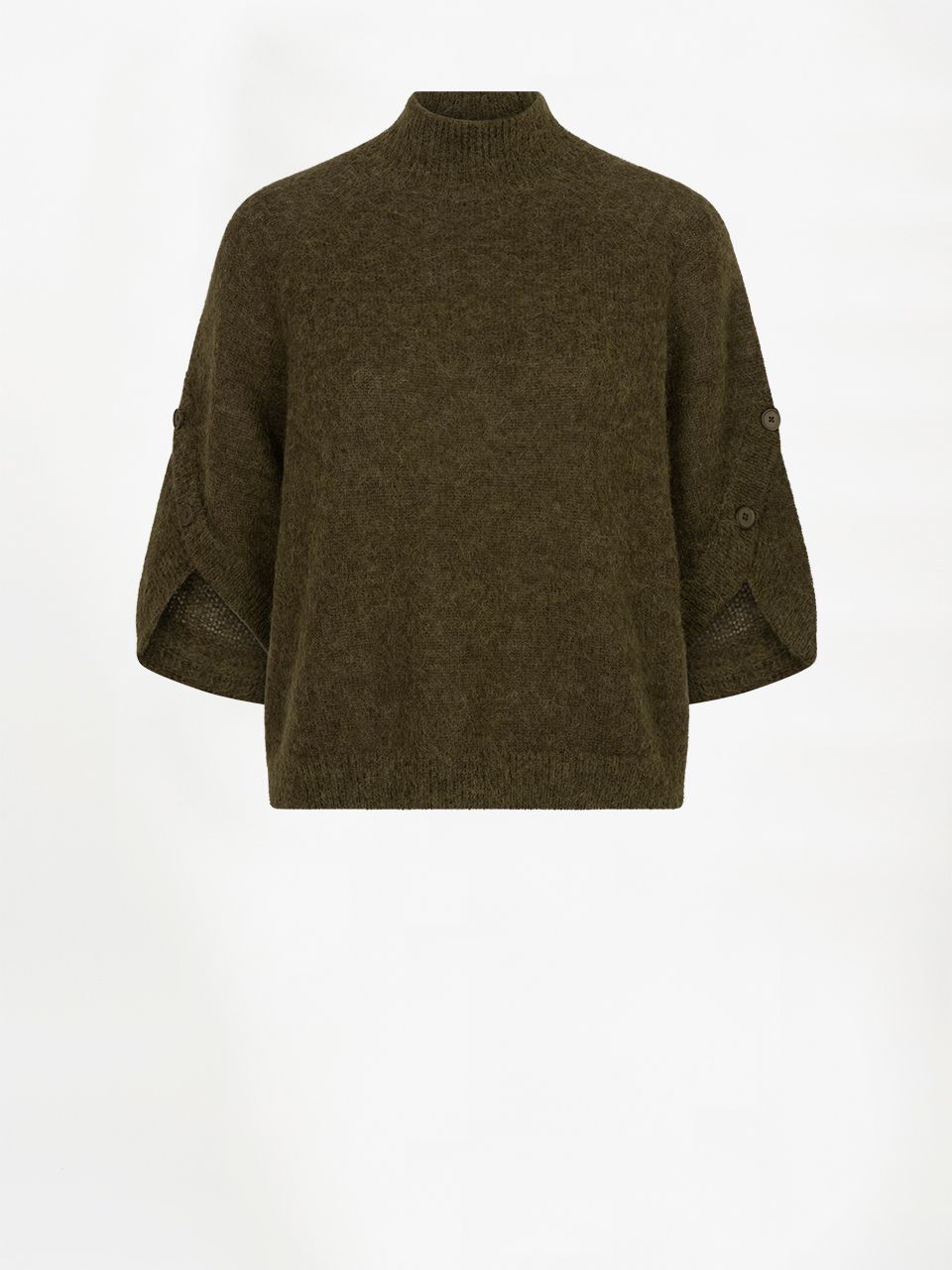 Mahani Cape Sweater Moss Olive