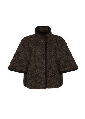 Betty Cacao Herringbone Cape
