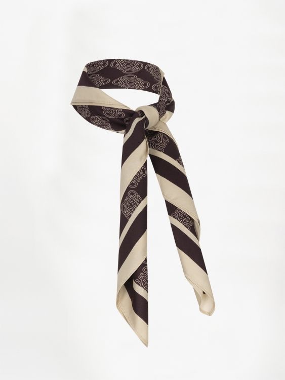 Monogram Printed Scarf Dark Plum
