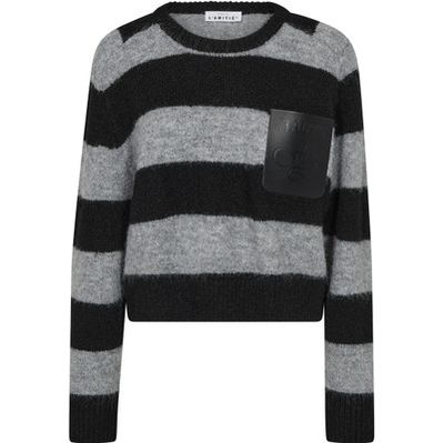 Darcia Stripe Crop Pocket Knit