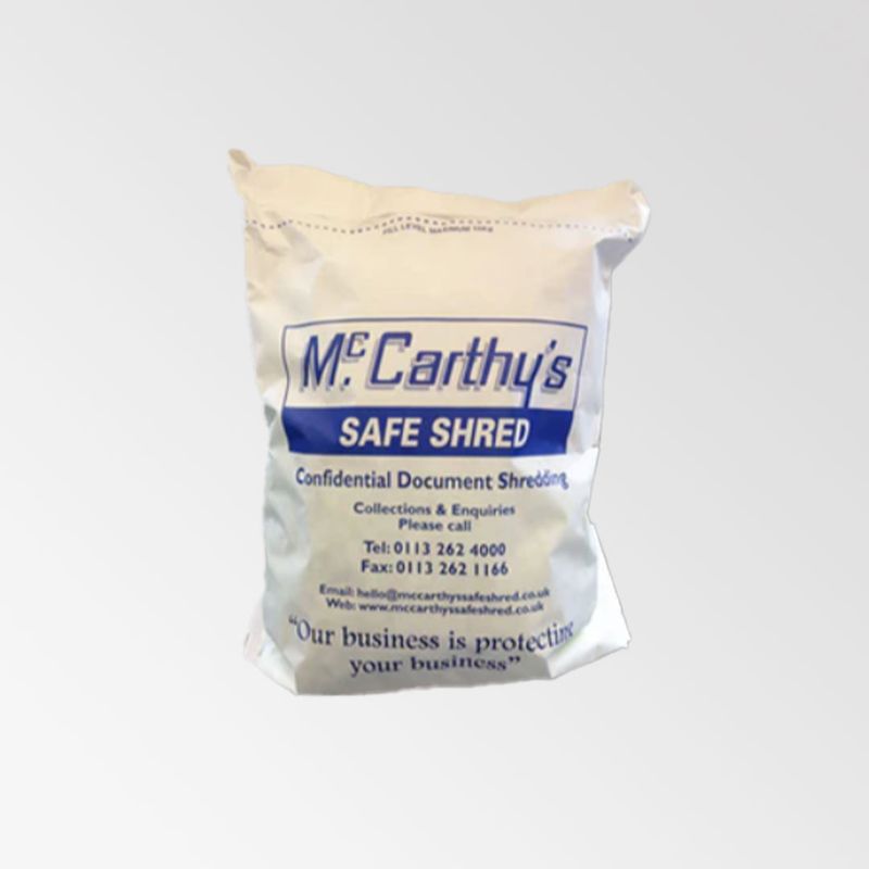 Shredding Sack with Certificate of Destruction