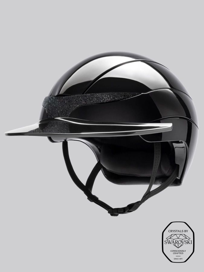 Equiline -XANTO - casque avec des cristaux Swarovski sur la bande frontale et une visière solaire
