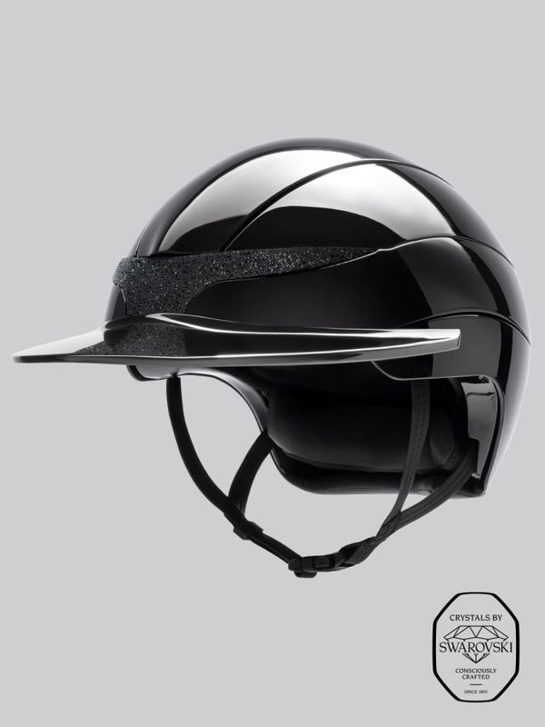 Equiline -XANTO - casque avec des cristaux Swarovski sur la bande frontale et une visière solaire