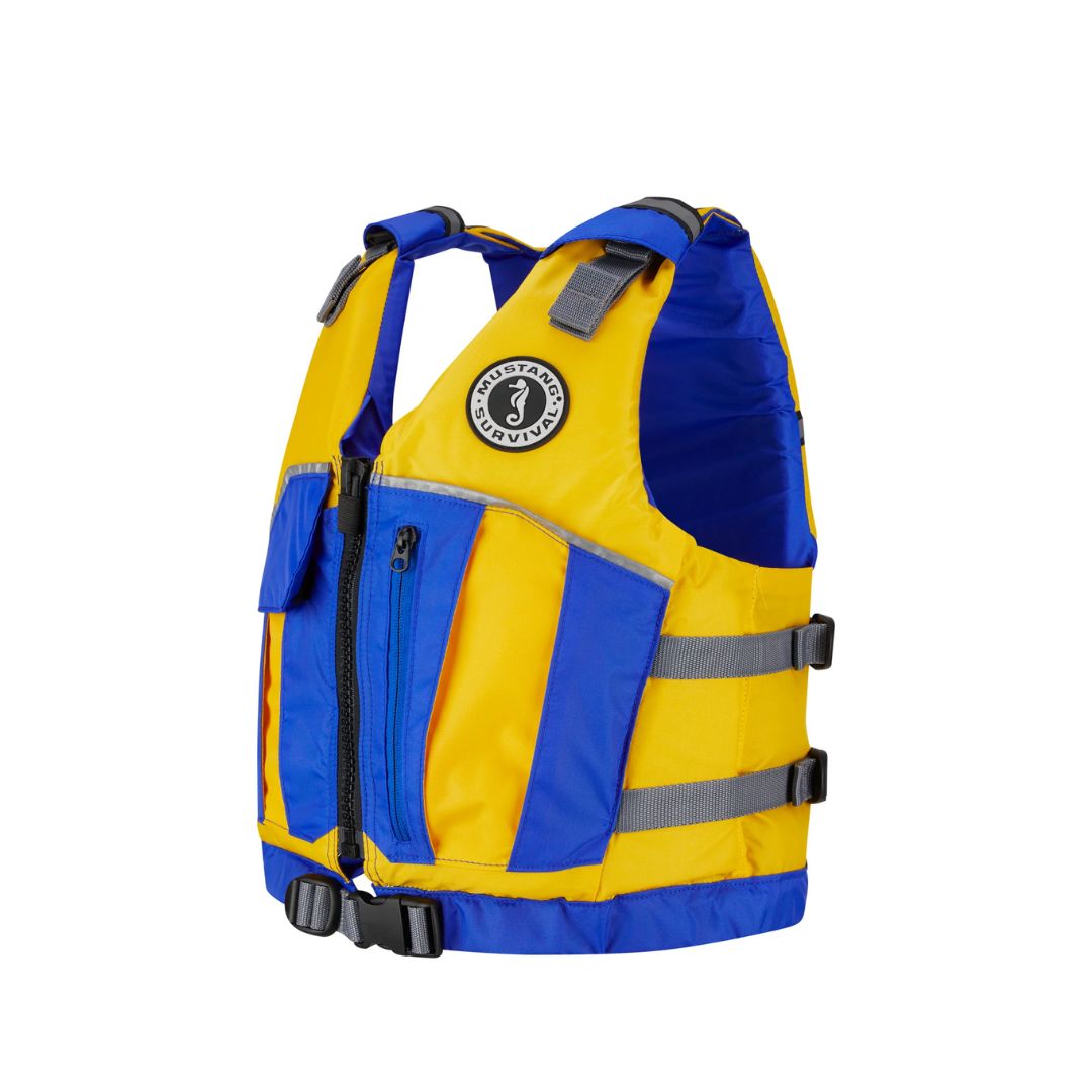 Youth Reflex Foam Vest, Color: Yellow/Royal Blue