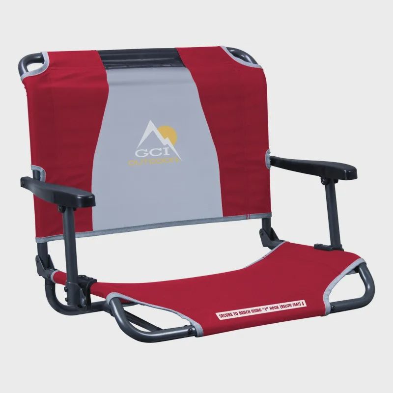 Big Comfort Stadium Chair w/ Armrests, Color: Red