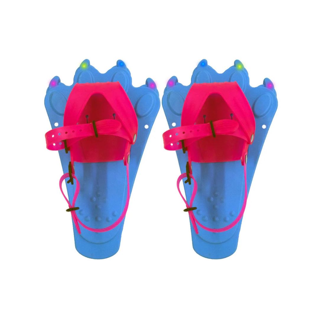 FlashTrax Youth Snowshoes, Color: Light Blue &amp; Pink
