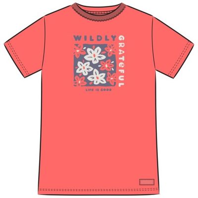 WOMEN&#39;S WILDLY GRATEFUL FLOWERS SHORT SL