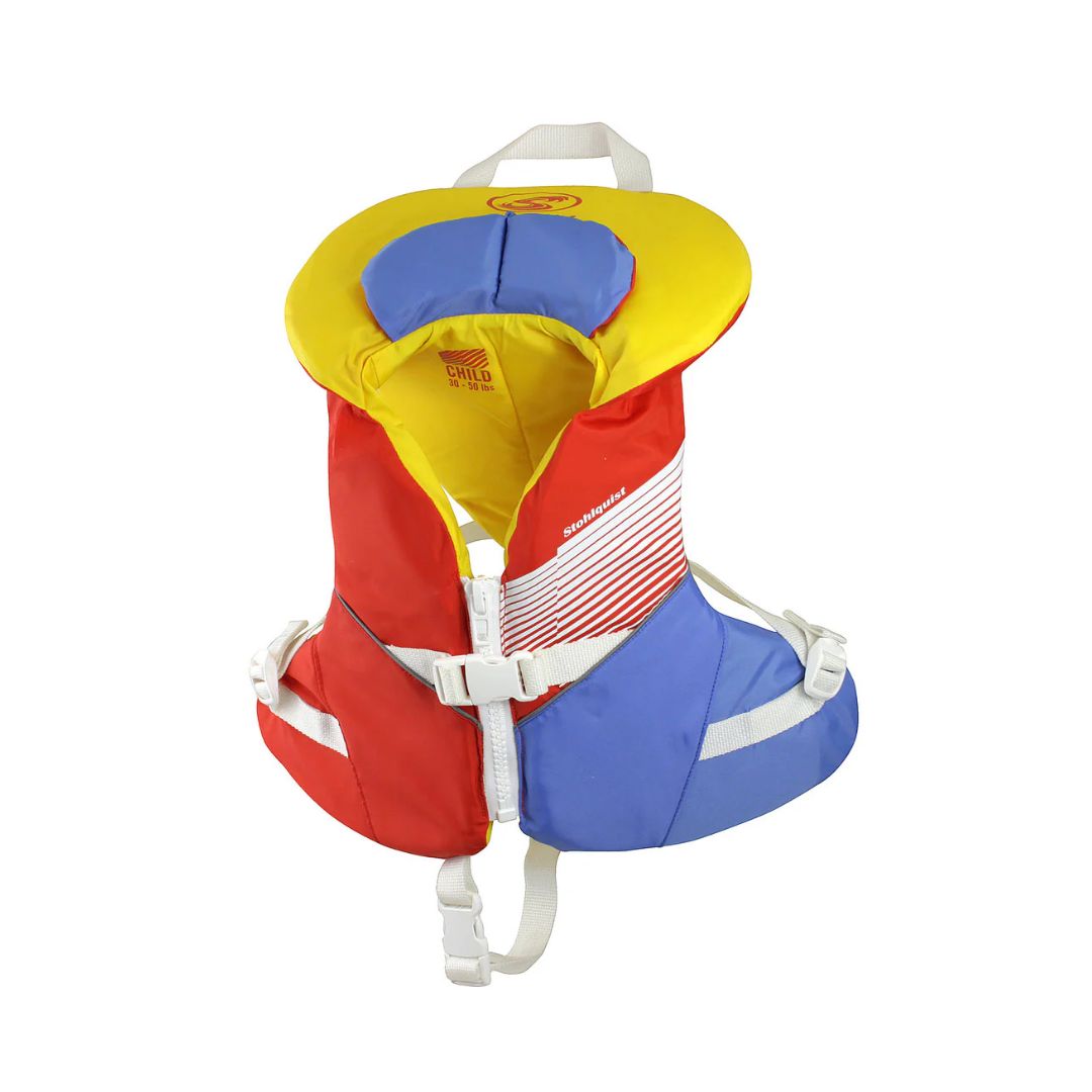 Child PFD, Color: Orange/Yellow, Size: 30-50 lbs
