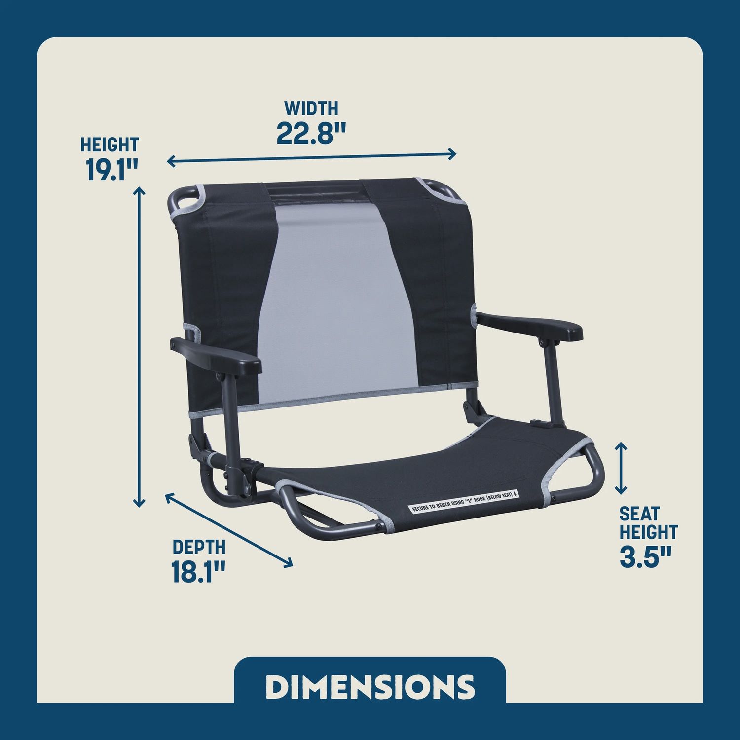 Big Comfort Stadium Chair w/ Armrests
