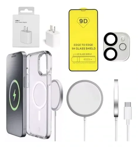 Funda Magsafe,Cargador Magsafe,Adaptador 20w y Protectores