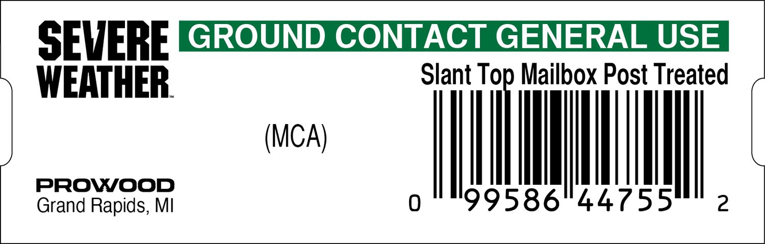 Slant Top Mailbox Post Treated - 44755-2