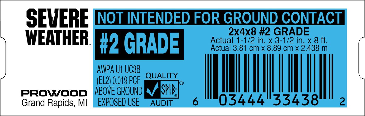 2 x 4 x 8 #2 GRADE - 33438-2