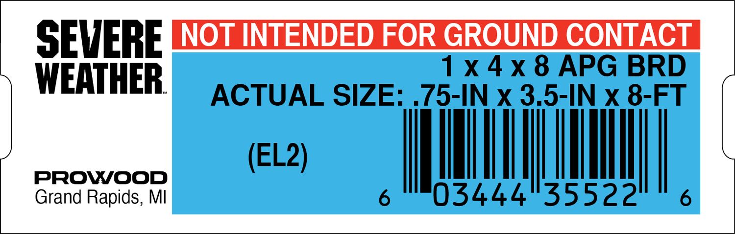 1 x 4 x 8 APG BRD  - 35522-6