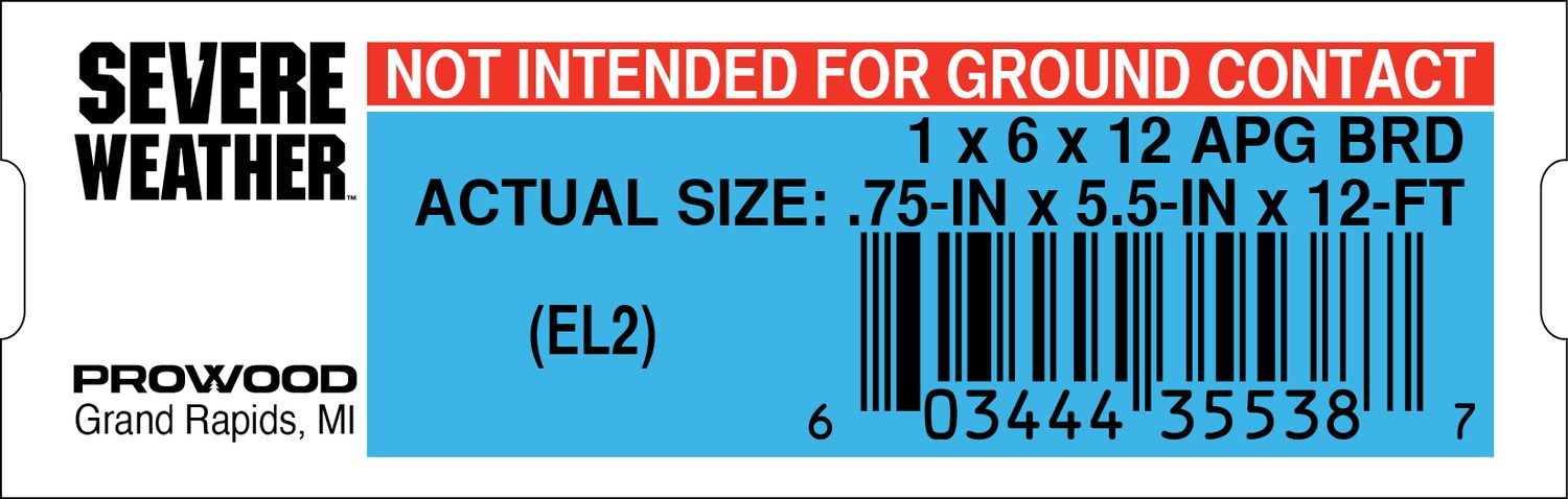 1 x 6 x 12 APG BRD  - 35538-7