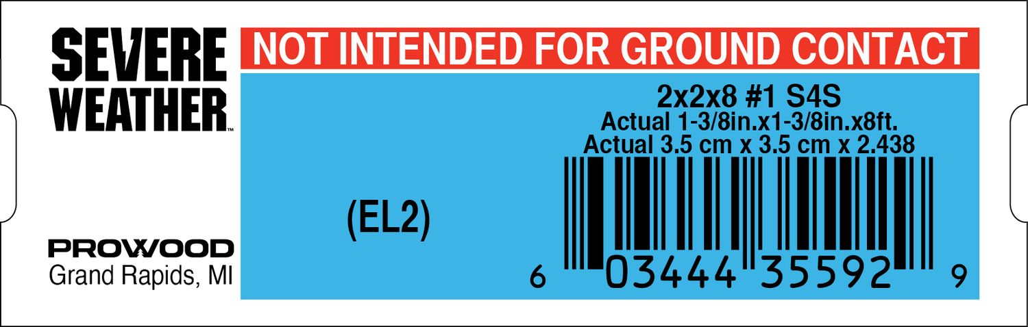 2 x 2 x 8 #1 S4S  - 35592-9