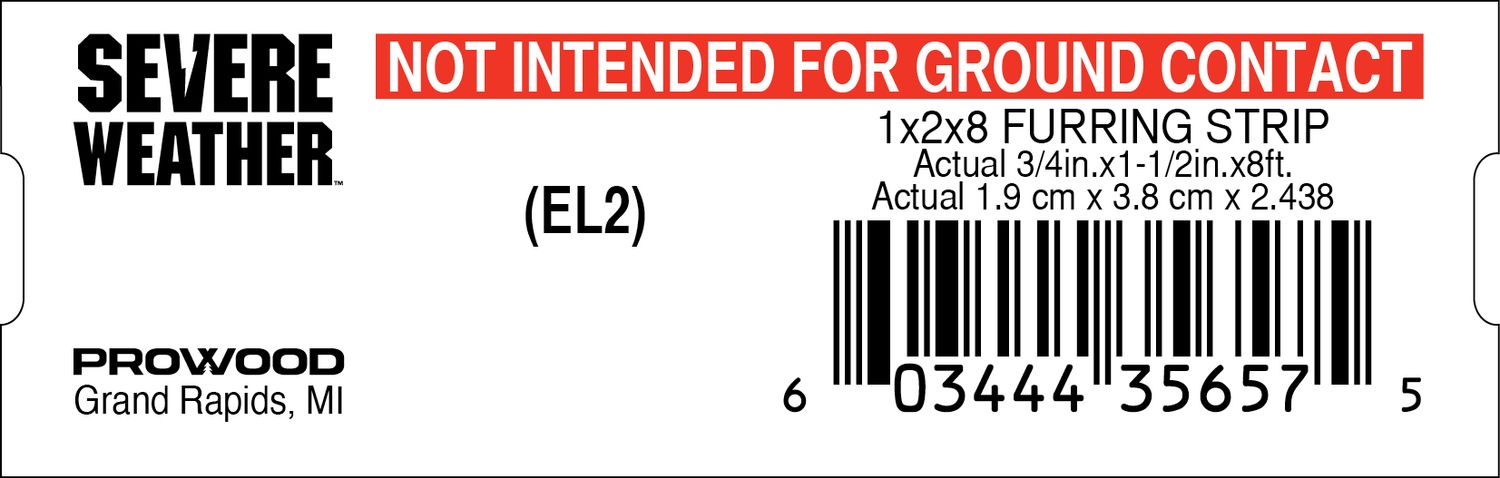1x2x8 FURRING STRIP - 35657-5